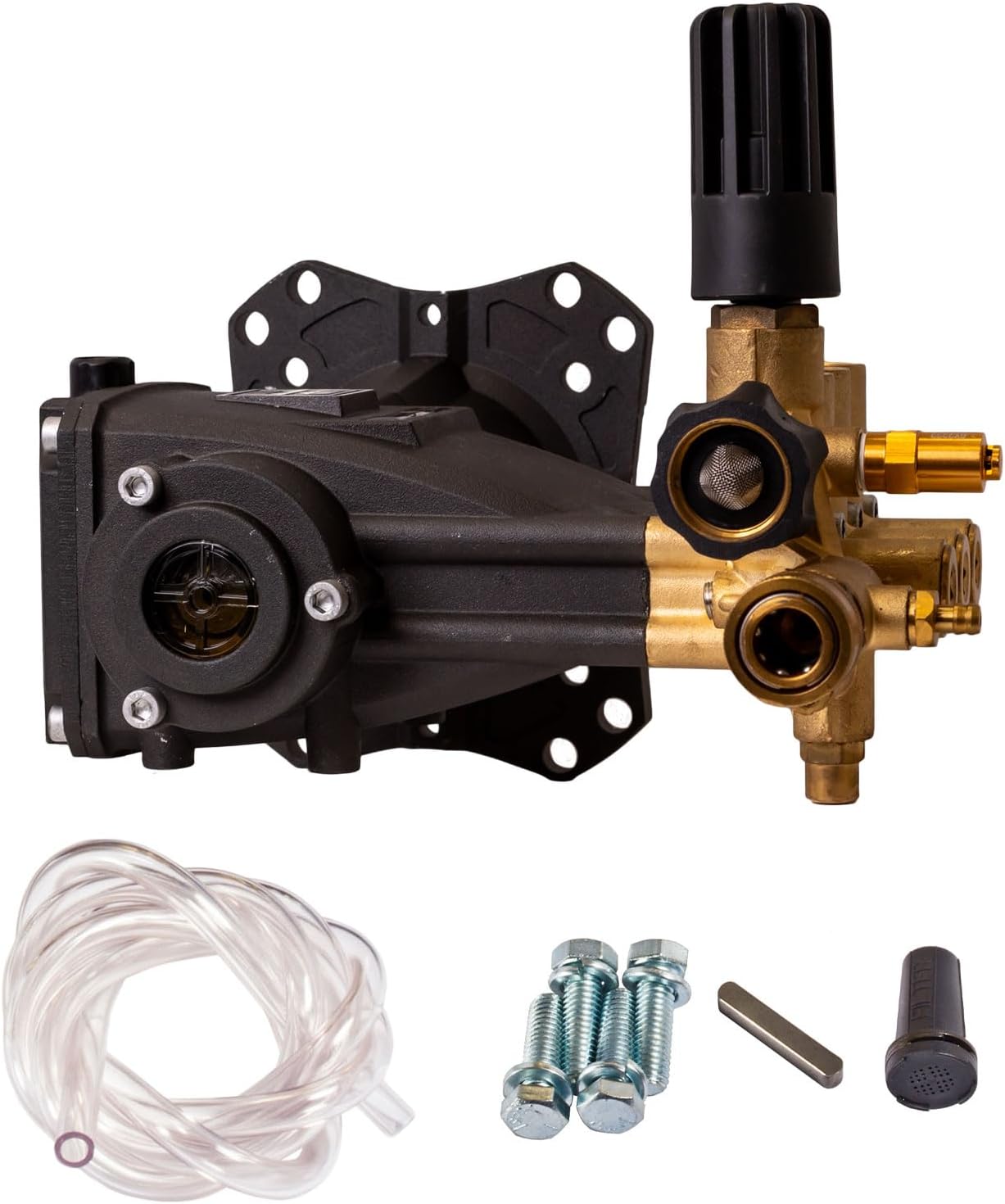 10.0GA13 AAA Horizontal Pressure Washer Pump Max 4000 PSI 3.5 GPM 1 Inch Shaft OEM replacement pump with standard SAE mounting for 8.5HP engines and above from Simpson Cleaning