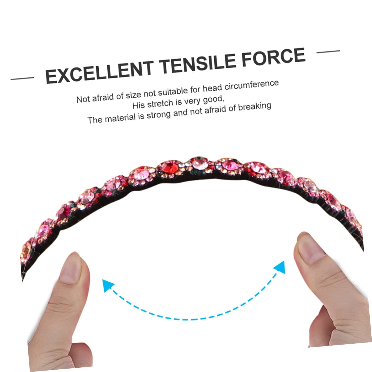 FRCOLOR 10pièces Bandeau Antidérapant à Dents Strass Pour Femmes Mixte Pur Pour Maquillage Spa Et Vie Quotidienne
