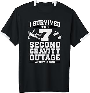 I Survived The 7 Second Gravity Outage Funny Meme Adult & Youth Soccer Jersey