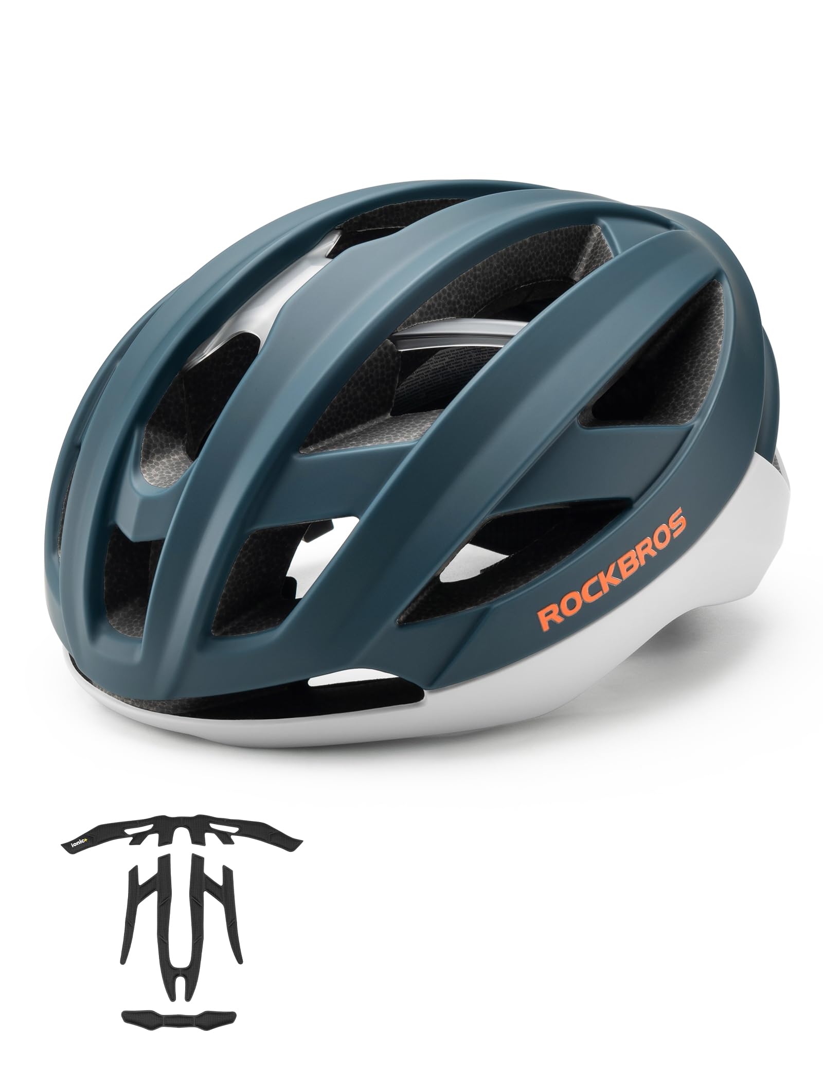 ROCKBROS Bicycle Helmet Integrated Cycling Helmet with Reinforcement Frame for MTB Road Bikes Adjustable Lightweight Unisex Adults Women and Men L (58-62 cm)