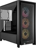 4000D RS ARGB Frame Modular Mid-Tower ATX PC Case – High Airflow, 3X Pre-Installed RS ARGB Fans, InfiniRail™ Fan Mounting System, ASUS BTF, MSI Project Zero, Gigabyte Project Stealth – Black