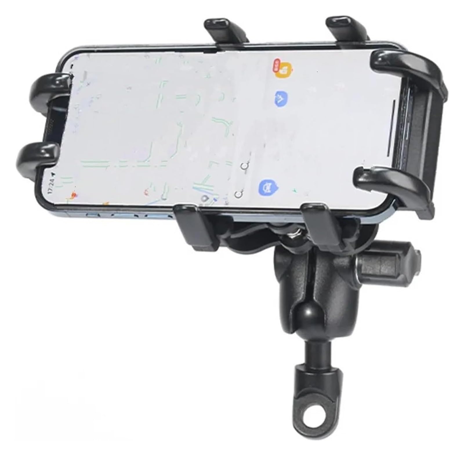 Soporte Navegación Motocicleta para Motocicleta con Vista De 360 ​​° Soporte GPS A Prueba Golpes Clip para Montar En Patinete Bicicleta para Teléfono Móvil De 4 A 6,7 ​​Pulgadas(A)