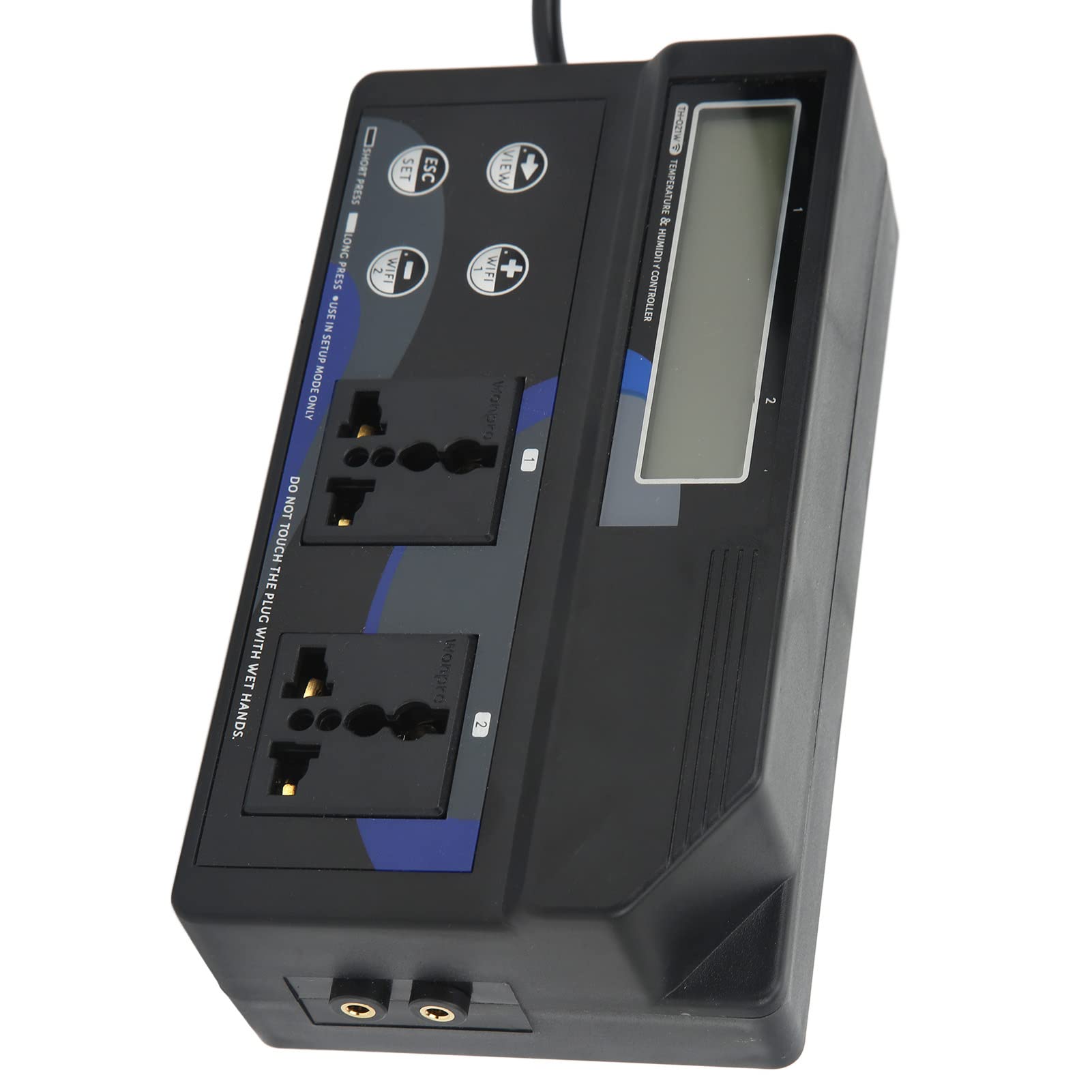 Chrees Regolatore di umidità della Temperatura WiFi Termostato Wireless Igrometro Umidostato Controllo App Monitor da Tavolo con Sonda di Temperatura e umidità per Laboratorio Acq