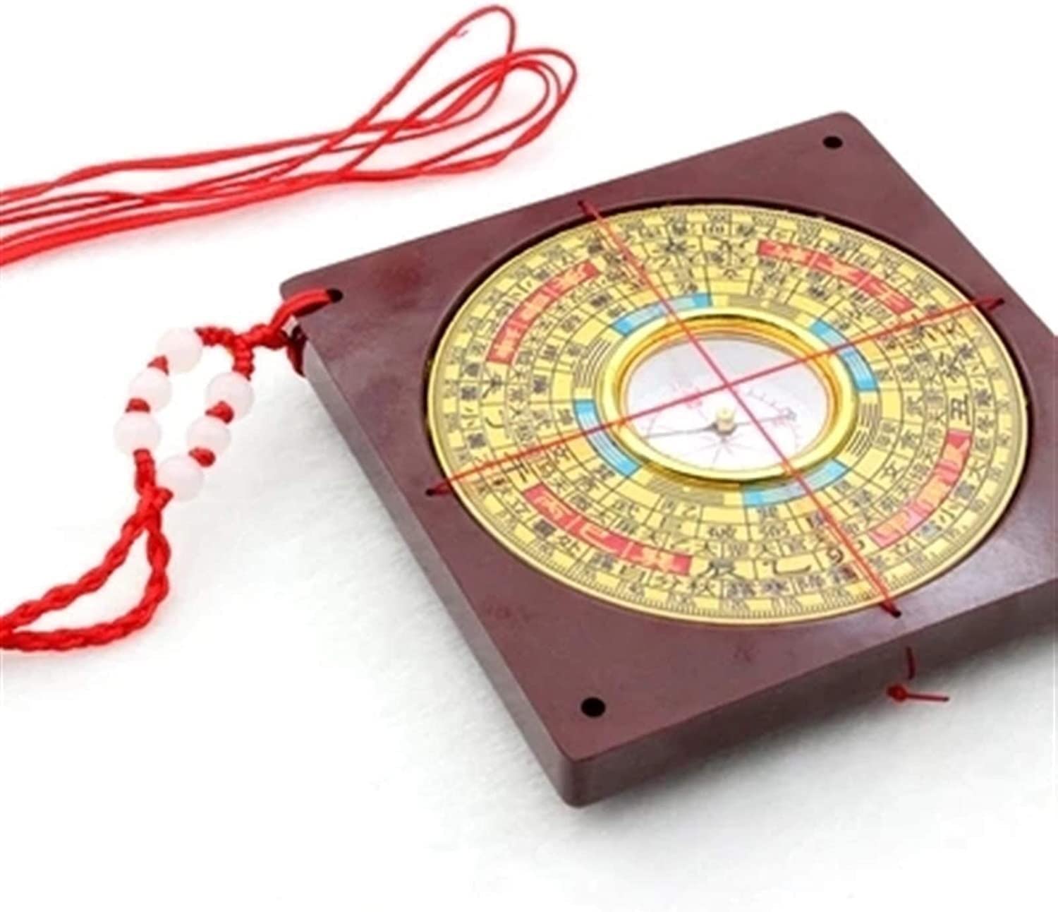 Kompas plotkarski, kompas Feng shui, narzędzie Luo Pan kwadratowy kompas geomantyczny przenośny kompas Feng Shui Home Decor starożytny chiński kompas