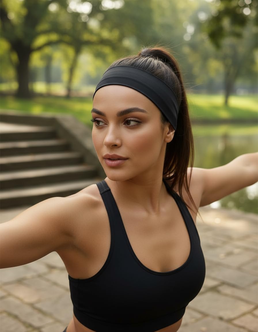 Faixa de Cabelo Esportiva Tecido Leve Elástico, para Academia, Yoga, Caminhada, Corrida, Treino Original Unissex Faixa de Cabelo Esportiva Tecido Leve Elástico, para Academia, Yoga, Caminhada, Corrida, Treino Original Unissex