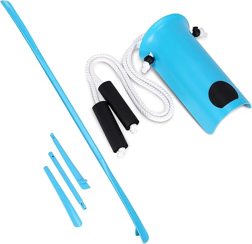 CAidRE Kit de ayuda para calcetines, fácil de poner y quitar, extractores de calcetines con asas de espuma, 35 pulgadas, ajustable, extendido, mango