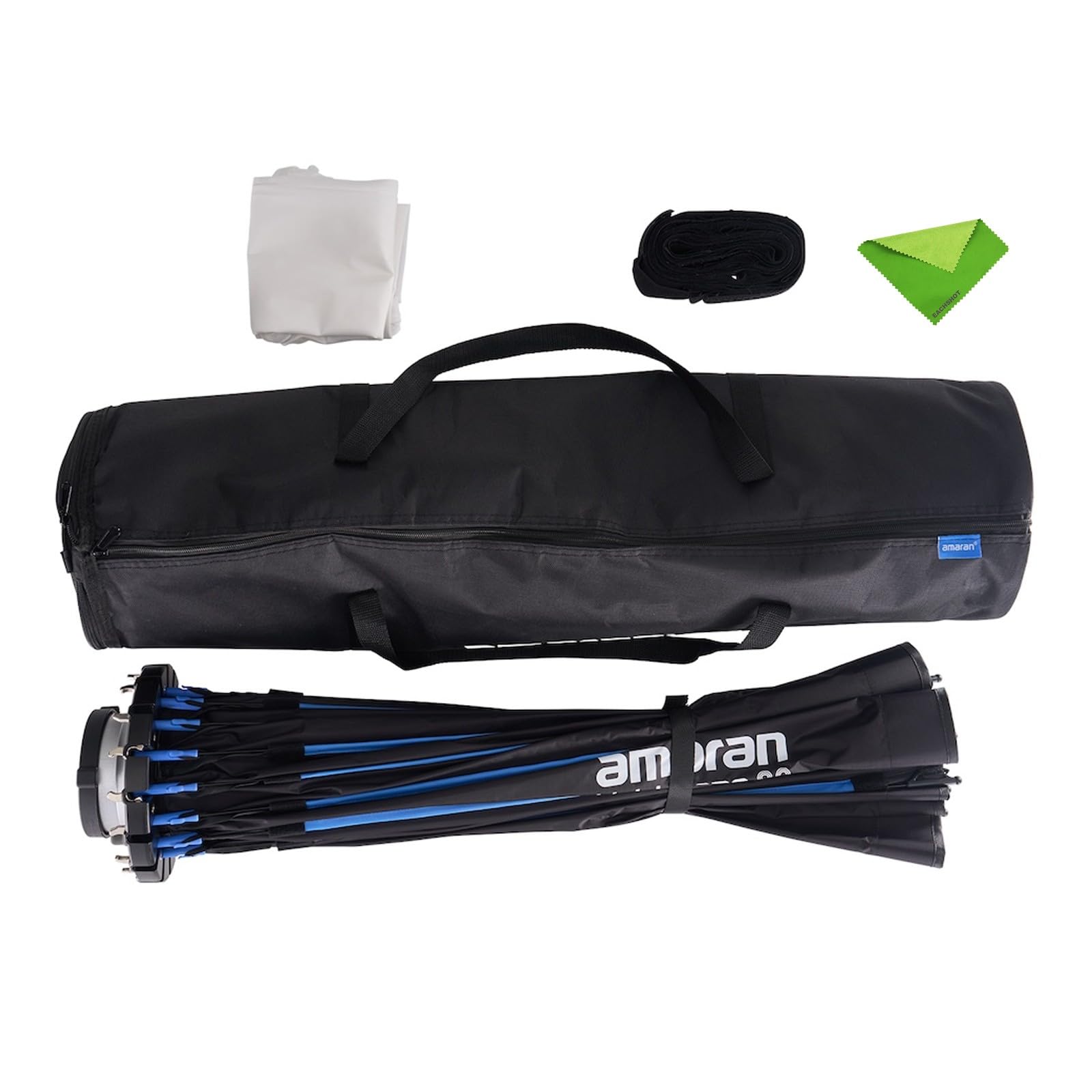 Amaran Light Dome 35,4"/90cm Parabolic Softbox, libération Rapide avec diffuseurs/Grille/Sac pour éclairage continu à Monture Bowens Compatible avec Amaran 300C/150c/200x S/300c, par Aputure