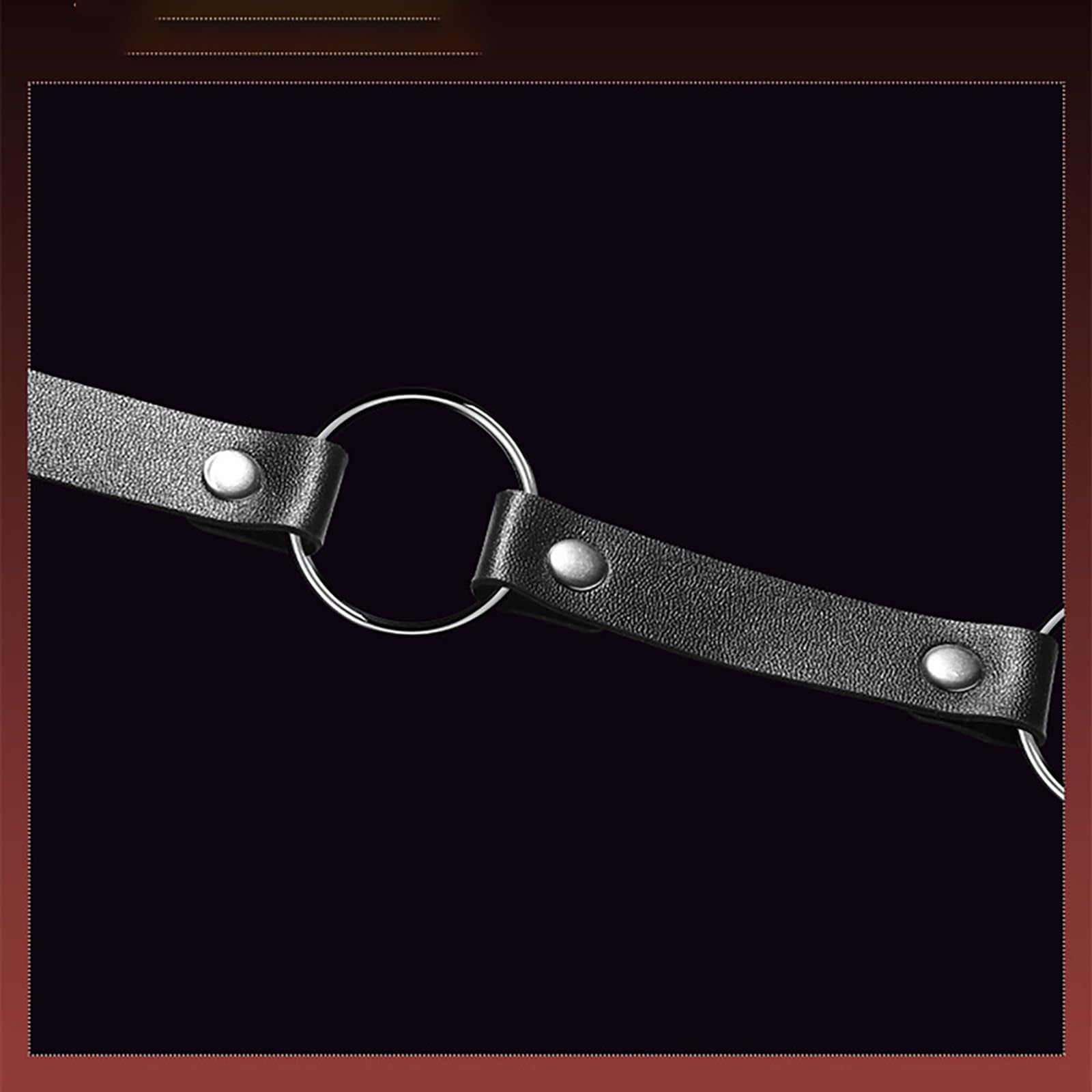 Collar De Sujeción De Cuero Ajustable Con Cadena Plug Anal Gancho Anal De Acero Inoxidable Kit De Bondage Fetichista, Juguetes Sexuales Para Parejas