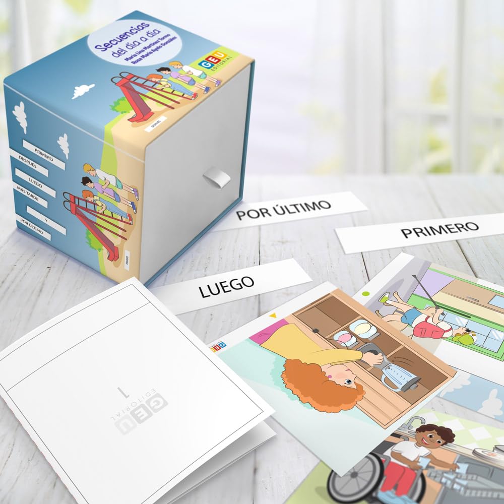 Rutinas Diarias Niños | Juegos Autismo | Material de Logopedia para Comprender las Rutinas, Actividades y Eventos del día a día | Secuencias del día a día - Editorial GEU