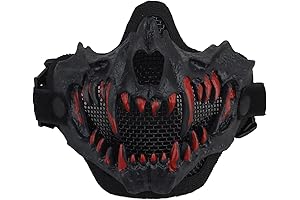 Airsoft Half-Face Skull Mask: Enhanced Cosplay and Tactical Protection