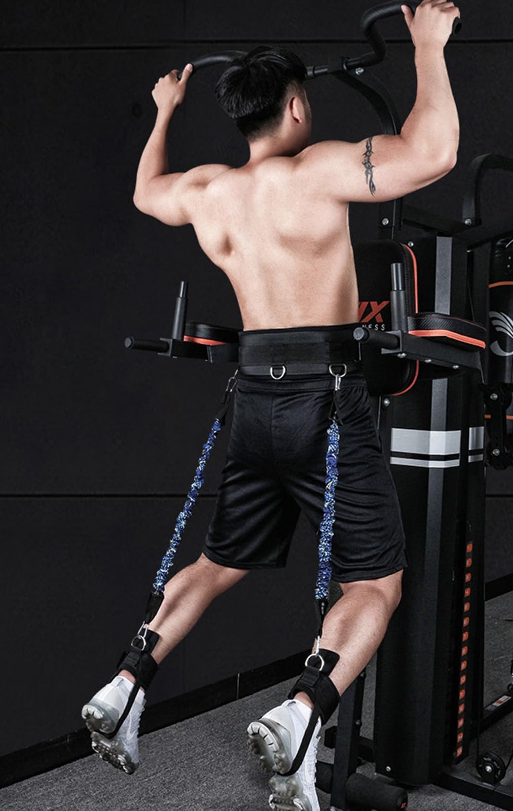 Vertikaler Springtrainer mit verstellbarem Knöchelriemen und Gürtel, horizontales Trainingsgerät, Beinwiderstandsbänder für Basketball, Fußball, Volleyball, Trainingsgeräte