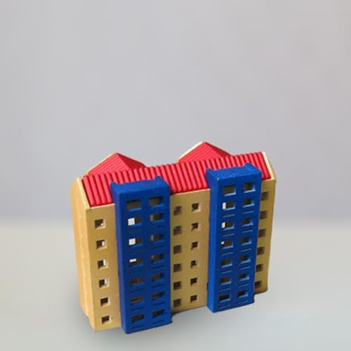 Miniatura 3 de Diorama Edificio de ciudad moderna 1500 Materiales de paisaje de construcción Decoraciones de simulación Accesorios de fotos Exhibición Ferrocarril