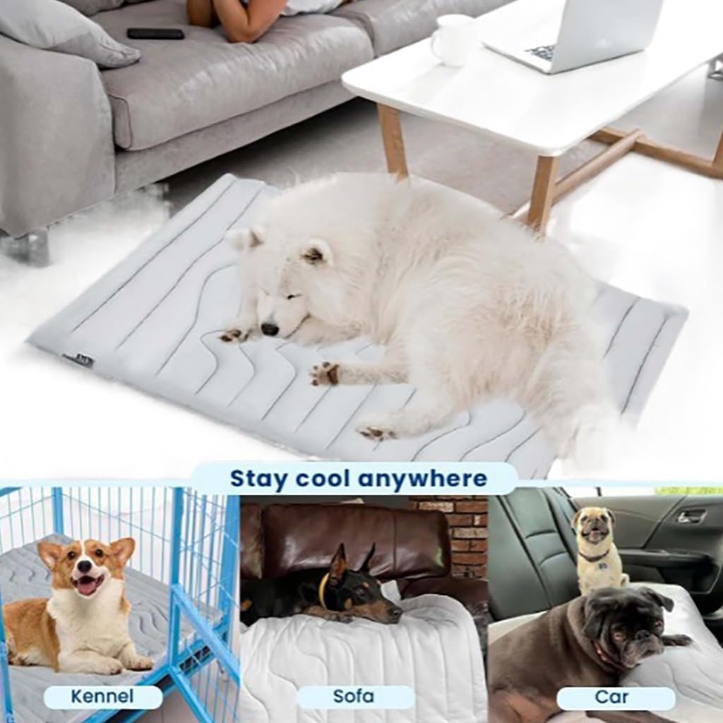 Alfombrilla de refrigeración para perros, manta de refrigeración automática para perros y gatos, alfombrilla de refrigeración para mascotas, cómoda y portátil para alivio de verano