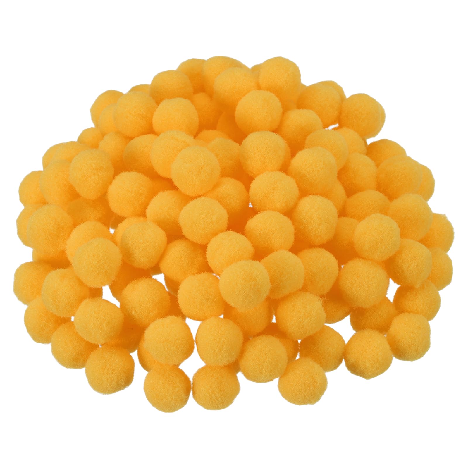 PATIKIL 0.8inch Pom Poms for Crafts, 150Pcs High Elastic Fuzzy Pastel Balls for Art Supplies DIY Creative Craft Material Handicraft Decorations, Egg Yellow โ image 1