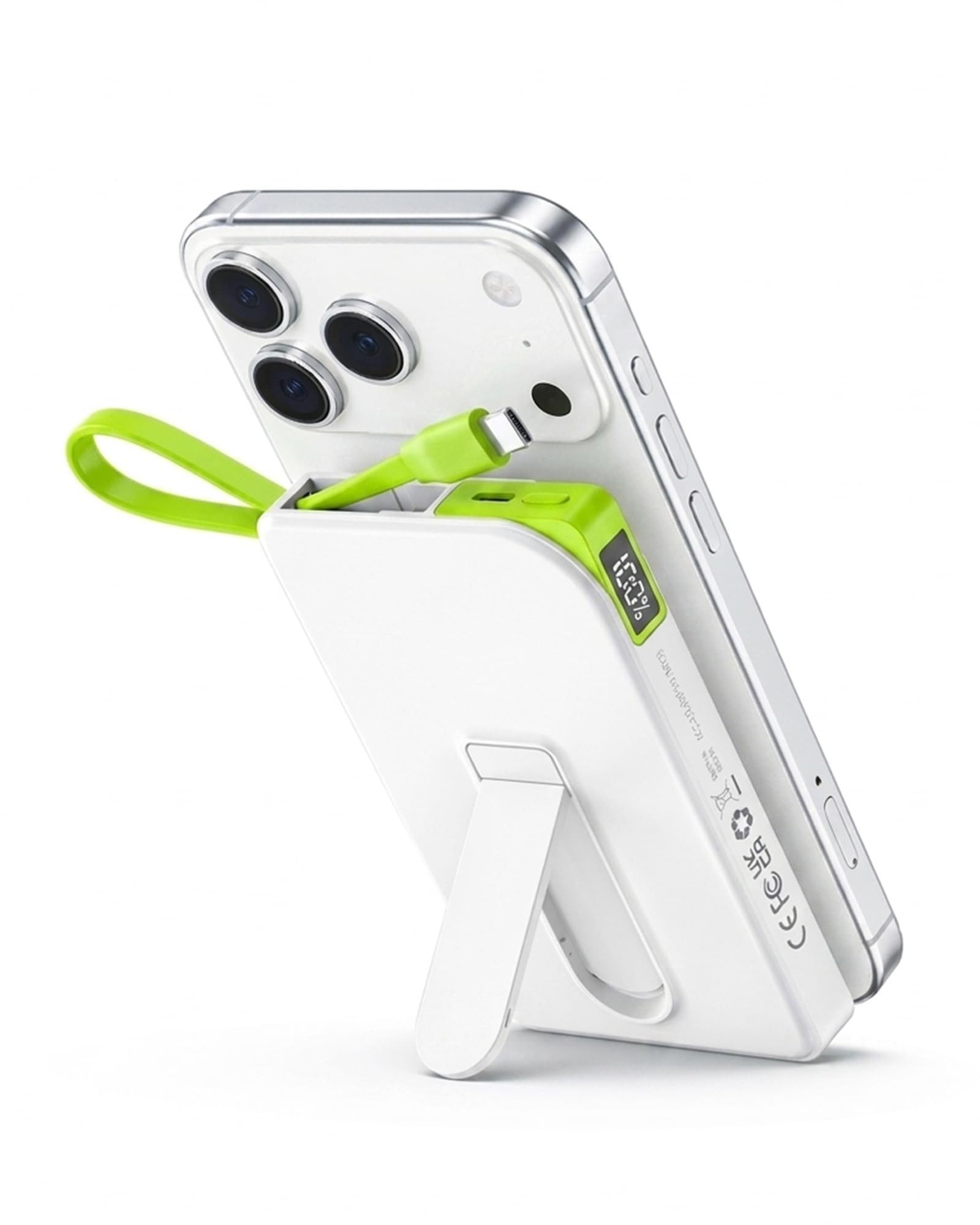 Batterie Externe 10000mAh, Magnétique sans Fil Power Bank, 22.5w Charge Rapide USB C Entrée & Sortie Powerbank, Chargeur à Induction Portable Compatible avec iPhone 17/16/15/14/13/12, Blanche