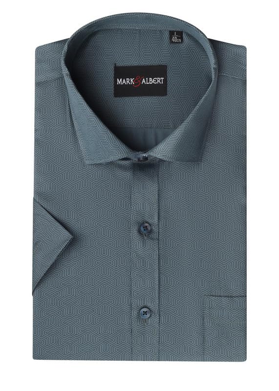 Image of MARK & ALBERT Mens Half Sleeves Printed Shirt