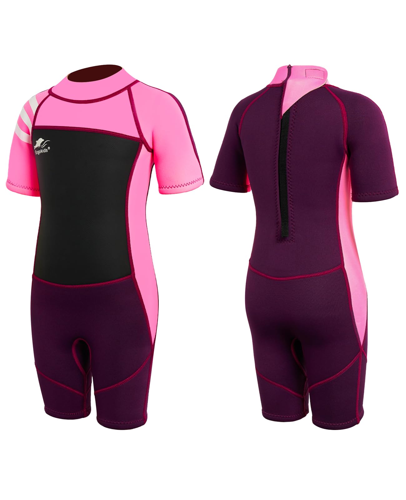 Gogokids Shorty Wetsuit Kids, 2.5mm Neoprene Thermal Short Wet Suit with Back Zipper, UV Protection Wetsuit for Boys & Girls Aged 3-10 for Swimming, Surfing, Snorkelling & Diving — image 1