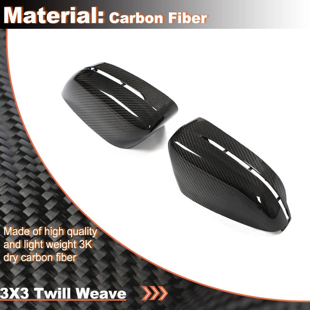 Dry Carbon Fiber Mirror Covers for BMW 3 4 5 6 7 8 Series G20 G28 G22 G23 G24 G30 G38 GT G32 G11 G12 G14 G15 G16 Replacement Style Rearview Mirror Caps Exterior Shell Factory Outlet
