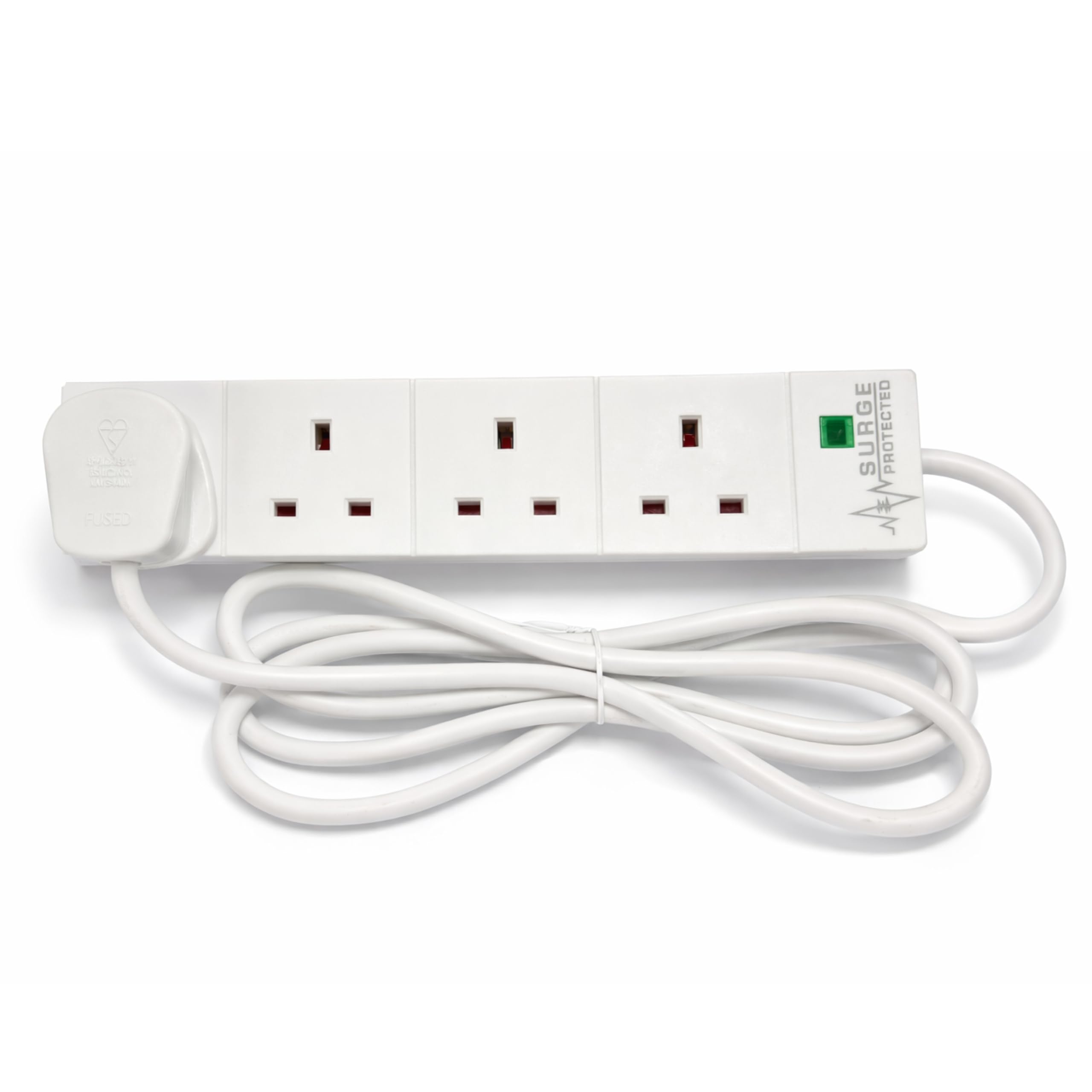 Status 4 Way Surge Protected Extension Socket With Neon Indicator2 Meters from B&Q