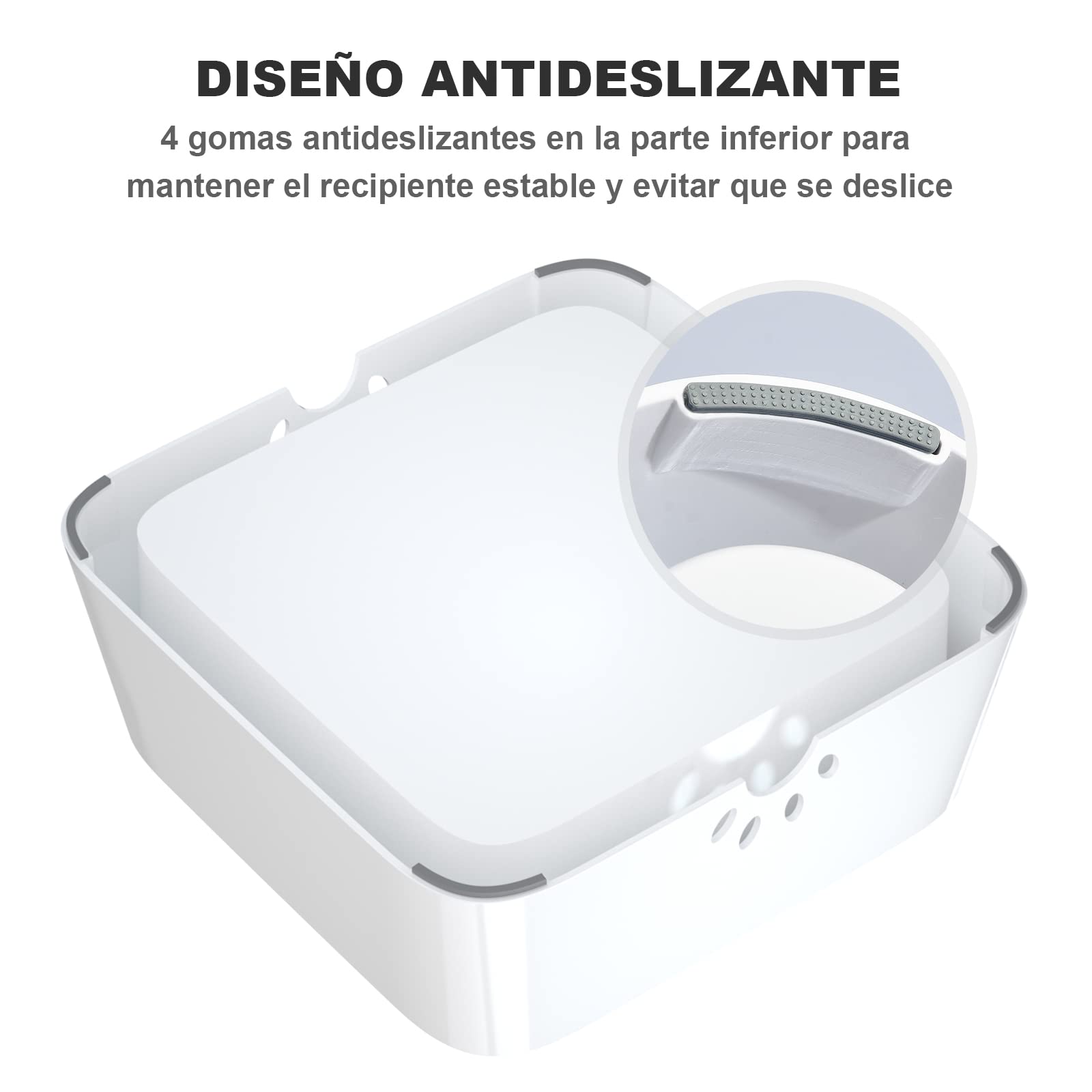ELS PET Bebedero Antigoteo con Filtro,2L Cuenco Alimentación Lenta, Flotante para Perros y Gatos, Agua Flotante para Mascotas,Sin Derrames