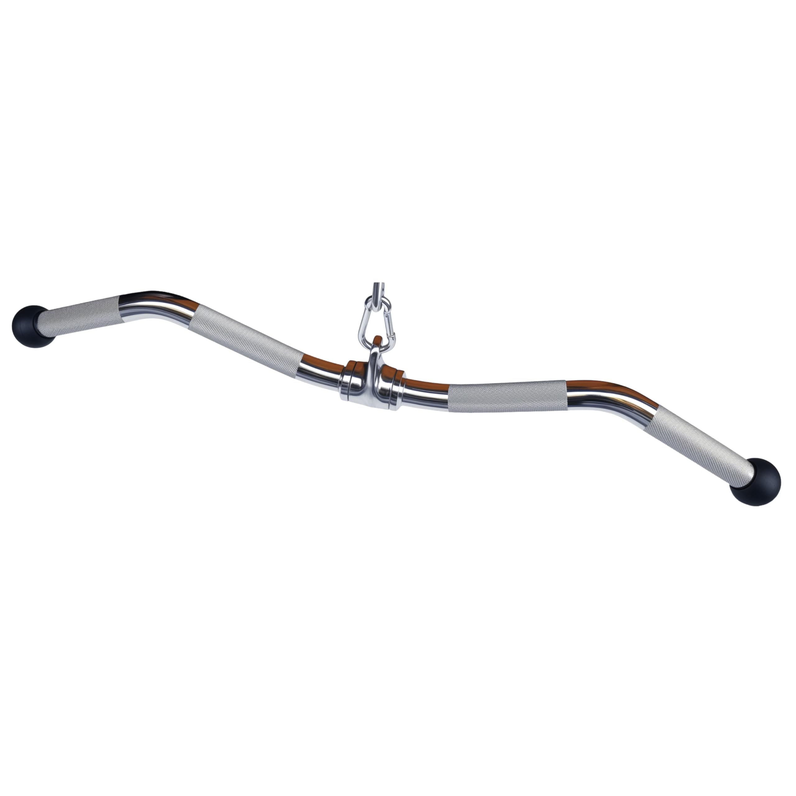 Barre d'haltères multi-exercices pour machines à câble, barre de traction latte, accessoires, barre de presse triceps, barre de traction droite tournante avec poignées rotatives, caoutchouc