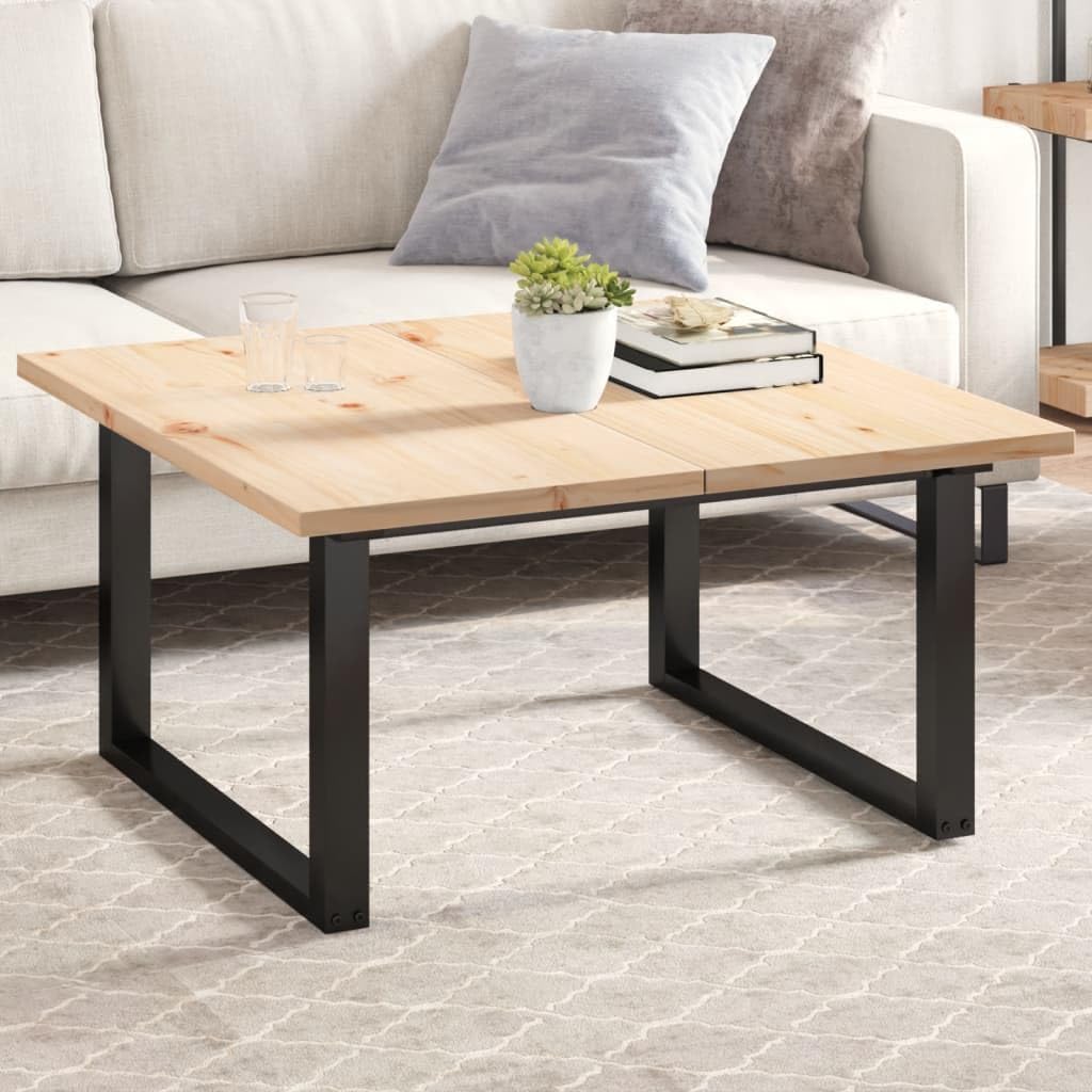 Tables Basses de Rechange Bois Massif Carré 90x90cm pour Table d'Appoint Commerciale