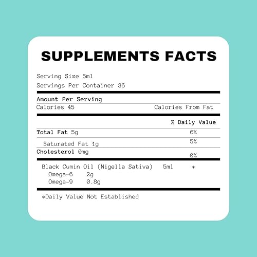 Miniatura 5 de Health Logics Aceite de semilla negra, rica fuente de Omega 6 y Omega 9, aceite de semilla de comino negro puro prensado en frío para la salud