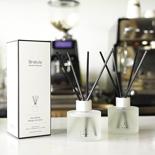Miniatura 6 de Brakula 2 paquetes de difusores perfumados para el hogar, difusor de varillas de algodón fresco de 3.4 onzas líquidas x 2, fragancia para el hogar