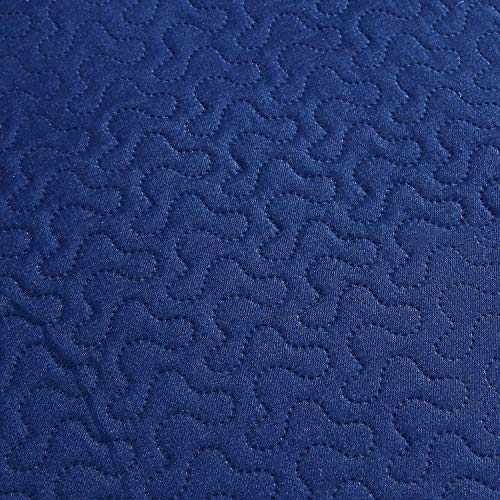 Jml Quilts Set, Bedspread Coverlet Set With Pillowcases - 3 Piece Soft And Lightweight Bed Quilt For Spring, Autumn And Summer (Embossed Stripe - Navy, Full/Queen(88"X92")) #TOP2