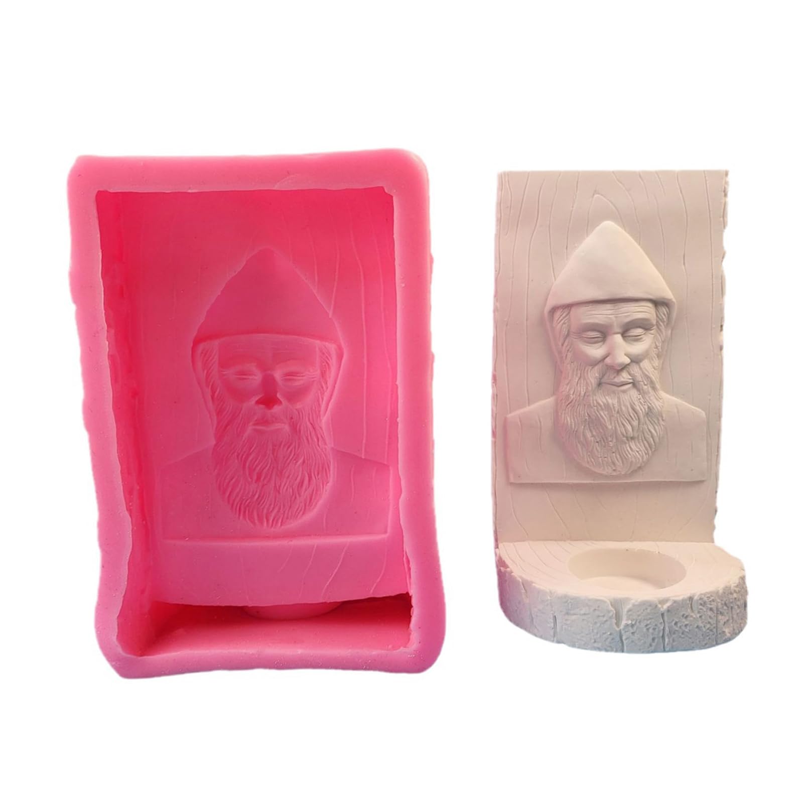 Tsophreniq Wall Mounted Jesuses Candlesticks Molds Holder Silicone Resin Castings Plasters Religious Wall Mounted Jesuses Holder Religious Candlesticks Silicone