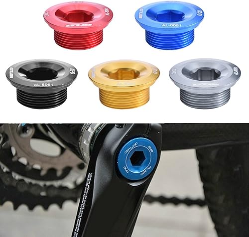 Vista 25 de Tbest Tornillos de rueda de cadena con manivela de bicicleta de aleación de aluminio GUB Azul