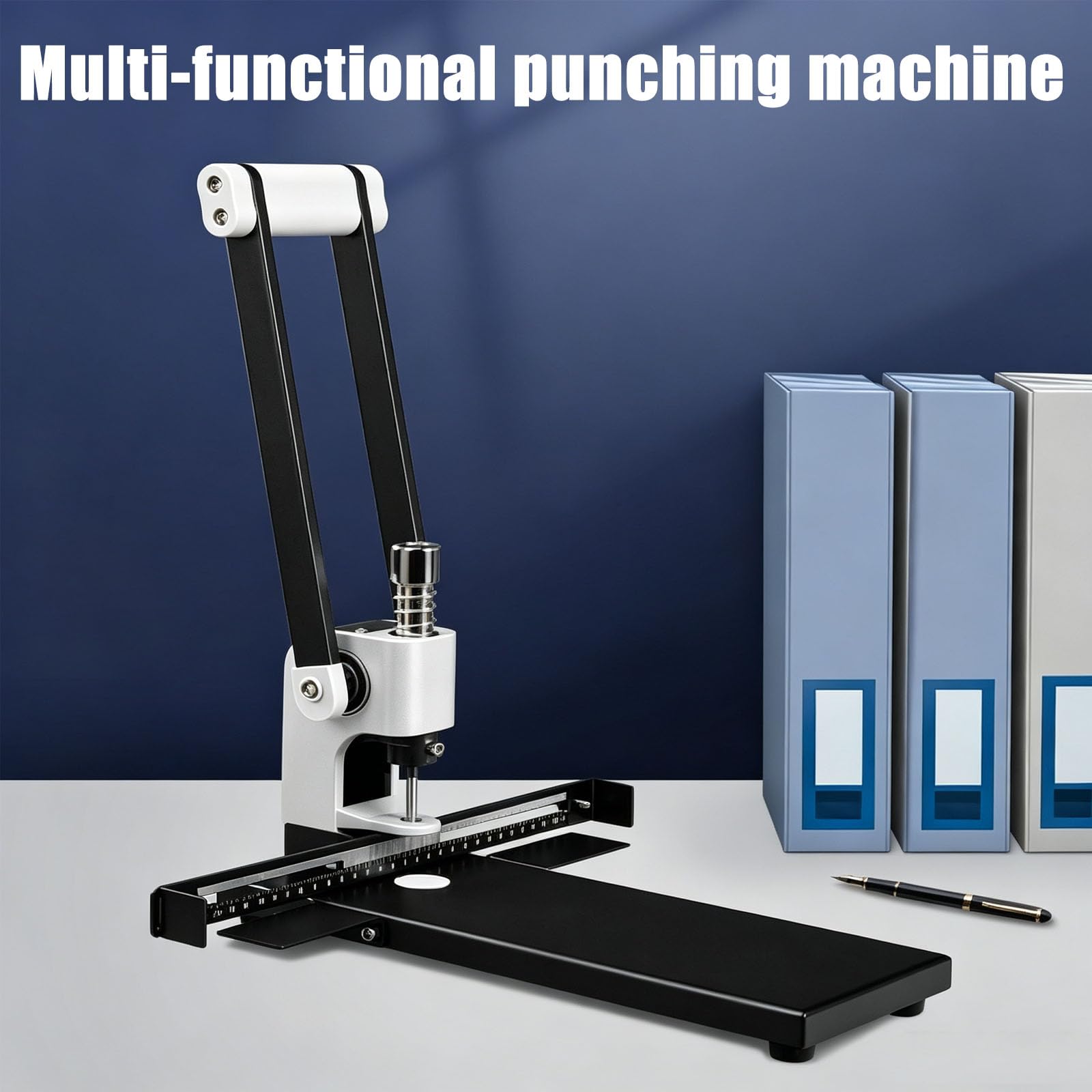 Macchina Perforatrice Multifunzione A Foro Singolo, Perforatrice Manuale A Foro Rotondo, Spessore Di Perforazione Fino A 30 Mm, Margine Regolabile Entro 28 Mm, Per Carta, Etichette, Tessuti