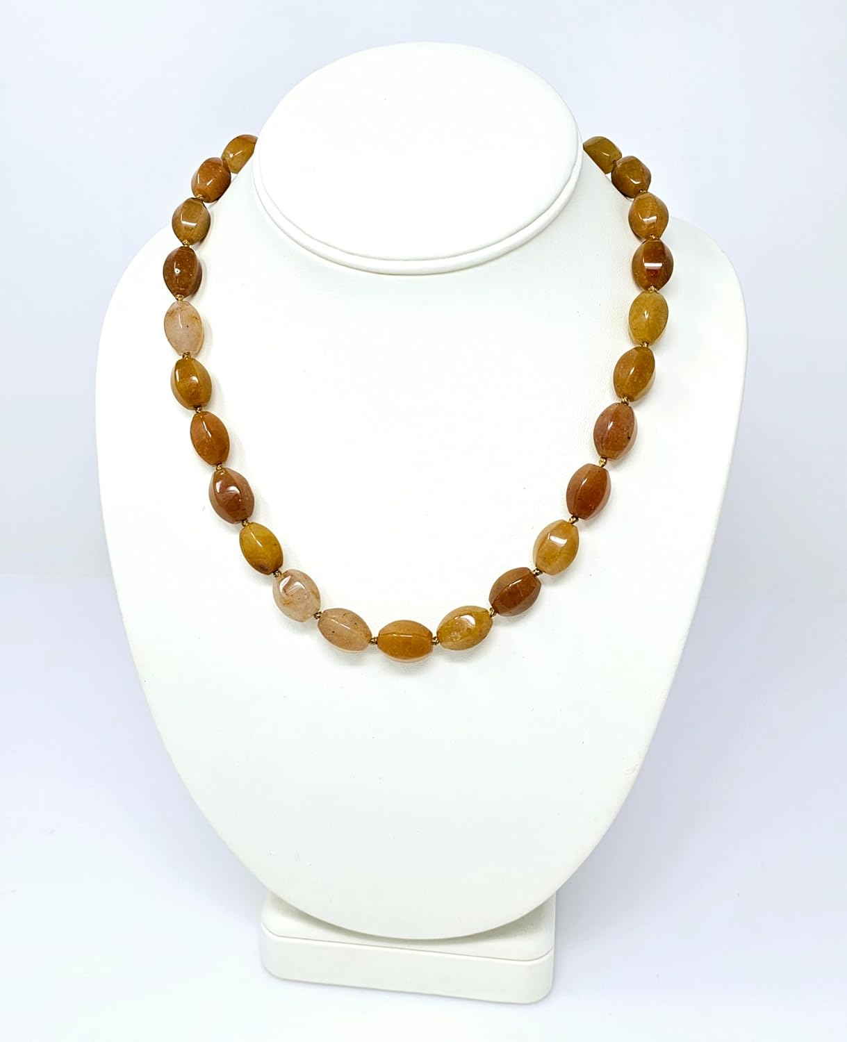 Women's Handmade Natural Gemstone Beaded Necklace, Statement 10x14mm Beaded Necklace for Women Girls - Gift Boxed Ideal Gift for Her - Image 2