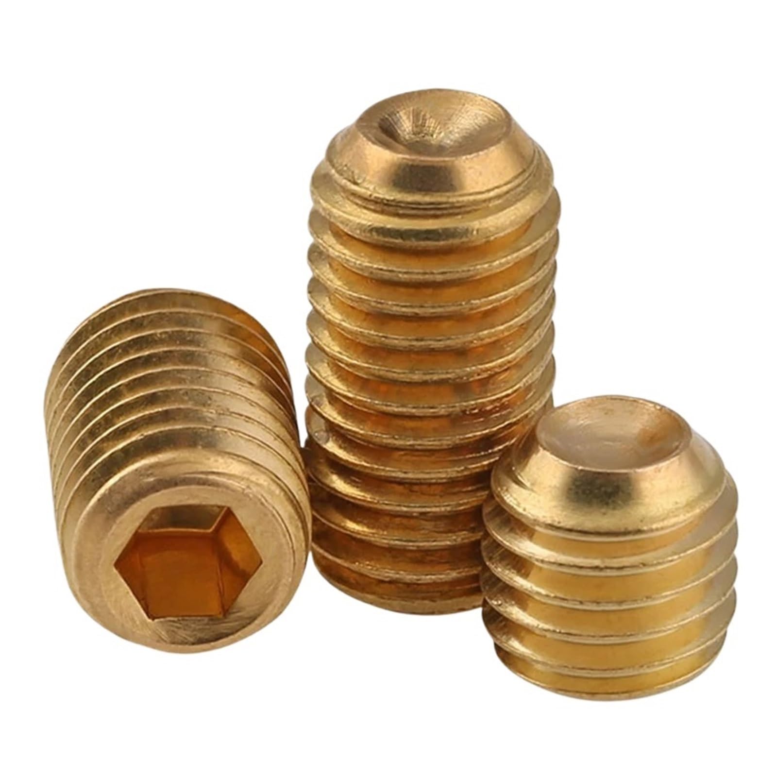 10-100 Sztuk M4 X 0,7 4mm Z Litego Mosiądzu Śruba Dociskowa Cup Point Zestaw Gniazd Sześciokątnych Śruby DIN 916(M4X8mm-100pcs)