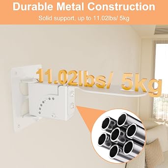 Adjustable Speaker Wall Mount Only Compatible with Devialet Phantom II, Surround Bluetooth Speaker Wall Mount for Phantom II 95dB 98dB, Stable to Hold, White
