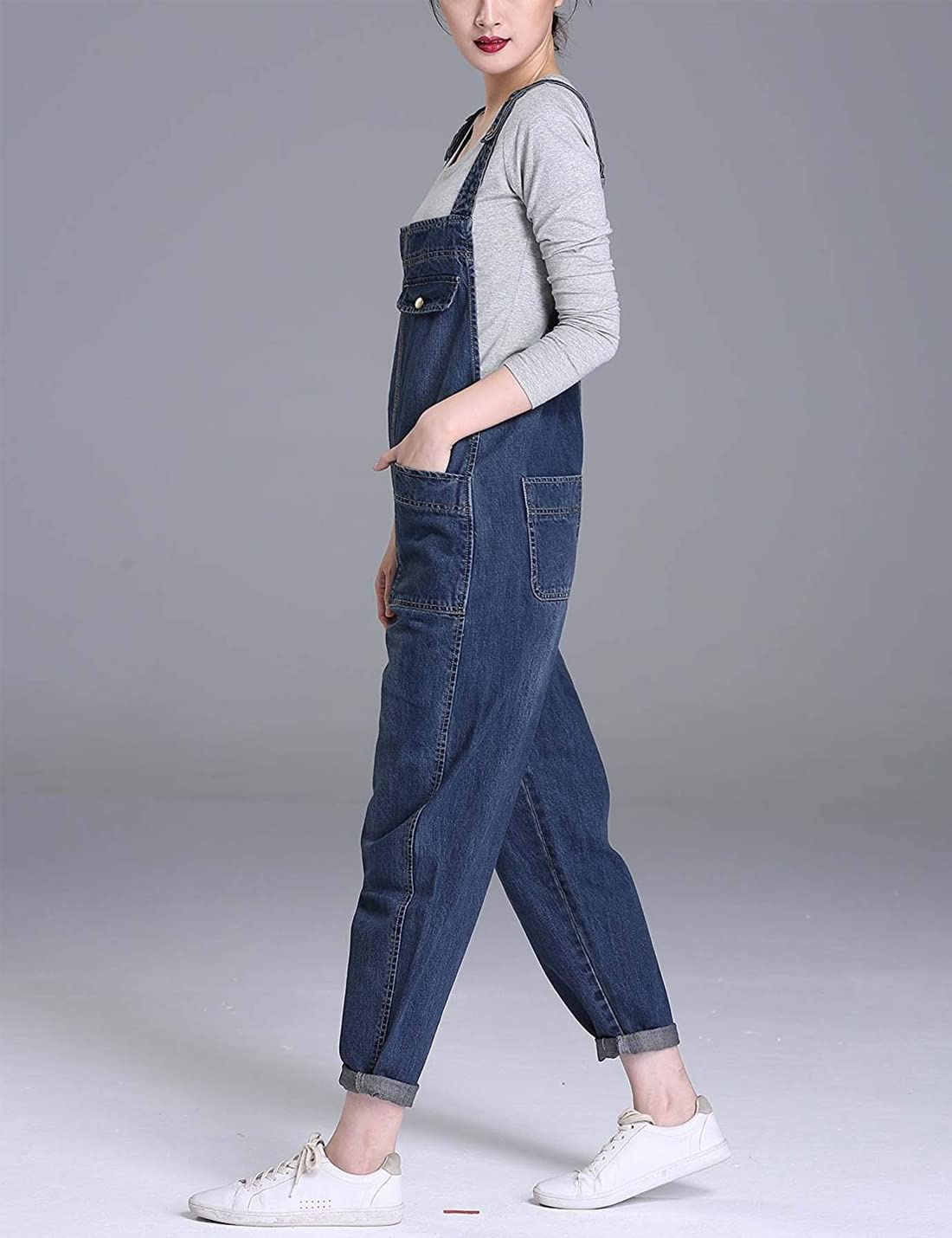 Sukany Casual Baggy Denim Jean Tuta Allentata Salopette Salopette Harem Pagliaccetto Tuta Pantaloni