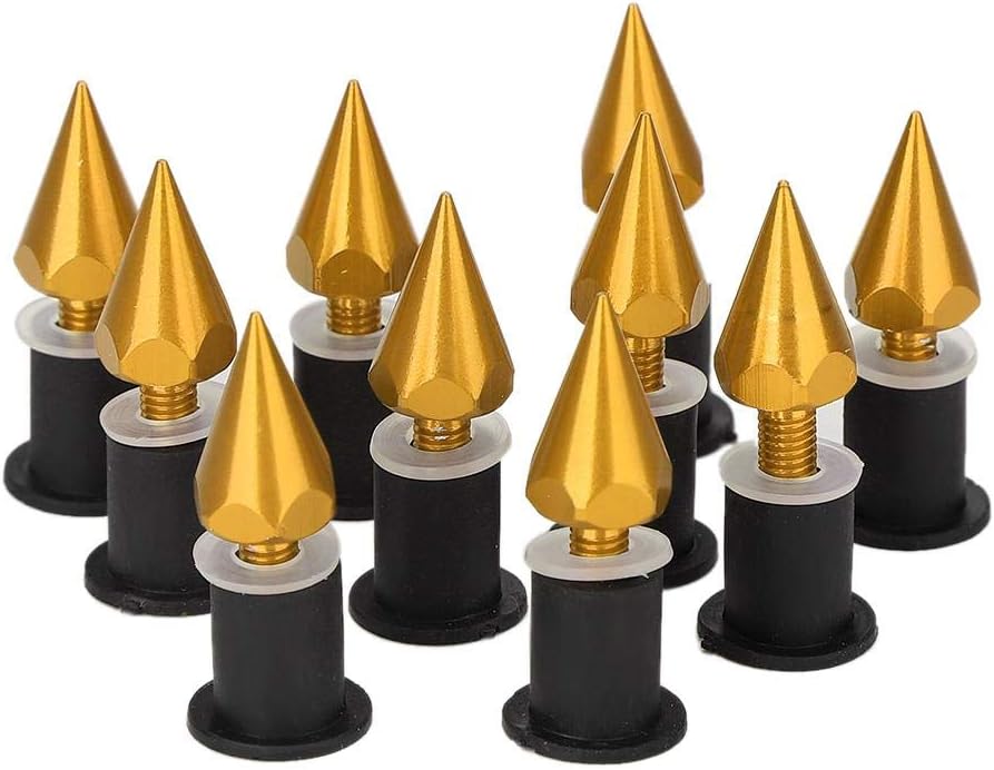 Akozon Wind Screen Spike M5 Screws Nuts Motorcycle Modification Accessories(Gold)