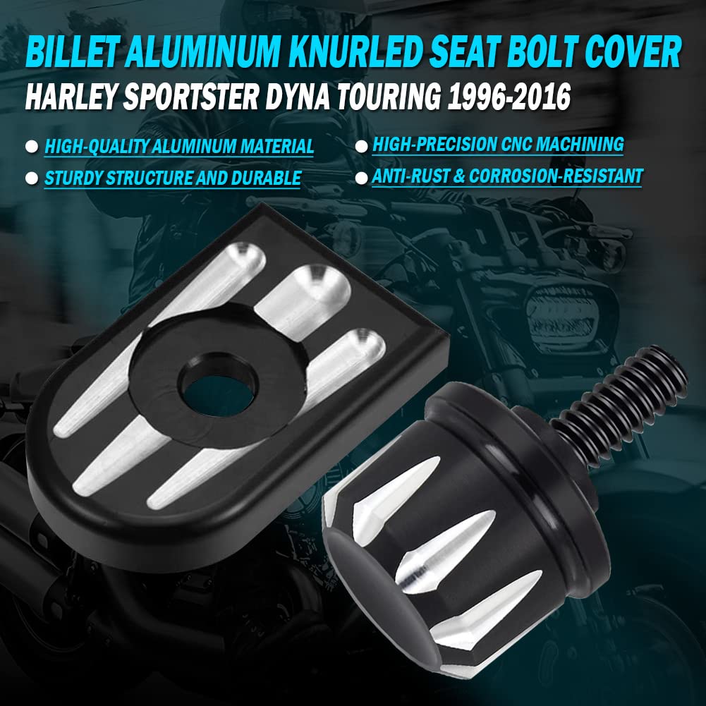 Chrome Billet Iron Cross Knurled Bolt For Harley-Davidson – Seat To Fender Mounting - View #5