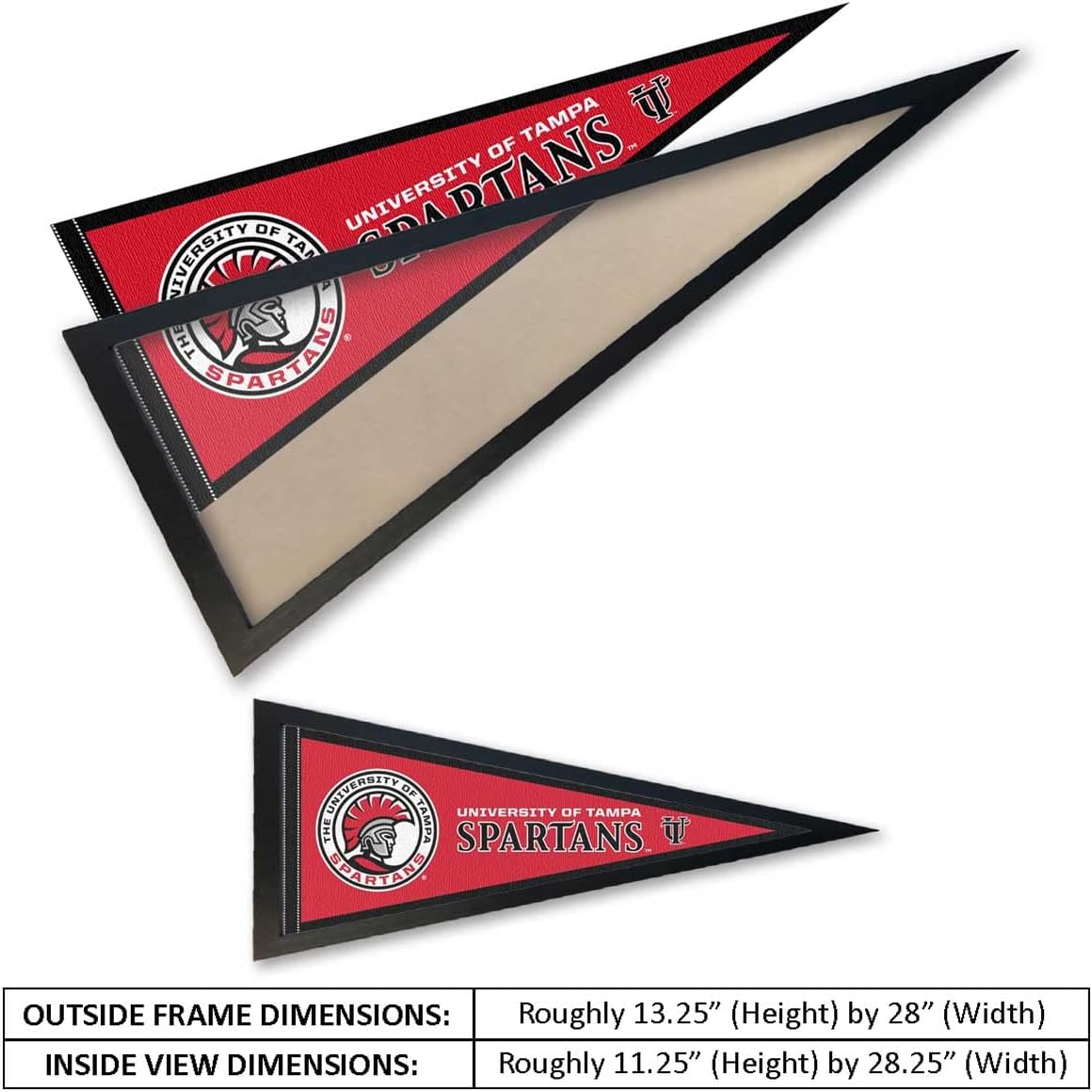 College Flags & Banners Co. Tampa Spartans Pennant and Wood Pennant Frame
