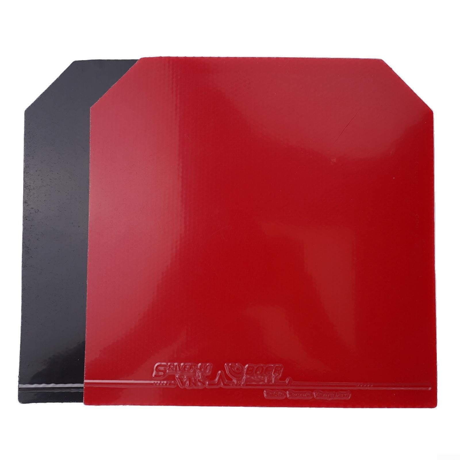 Besttoolifes Set di fogli di gomma per racchetta da ping pong, copertura di ricambio professionale ad alta velocità di controllo, spessore 2,1 mm, confezione da 2, rosso, nero e rosso