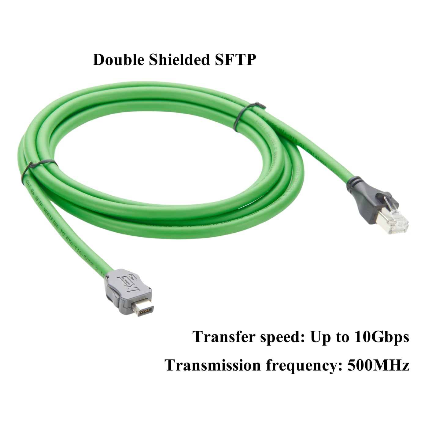 IX Cavo di prolunga Ethernet Cat6A IX40G-B-10S-CV(7.0), chiave B su connettore RJ45, 10 Gbps, schermato SFTP per sistemi di automazione GigE Vision, Machine Vision PLC 2 m