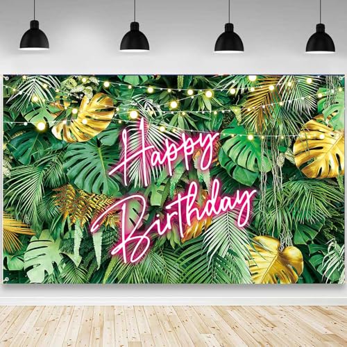 Fournitures de décoration de fête d'anniversaire pour thème exotique hawaïen