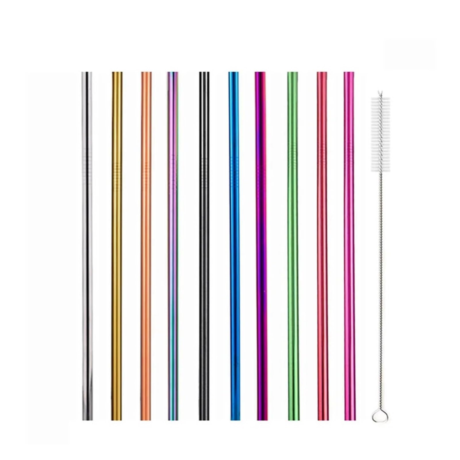 Pailles réutilisables en métal multicolores pour vos cocktails et fêtes d'été