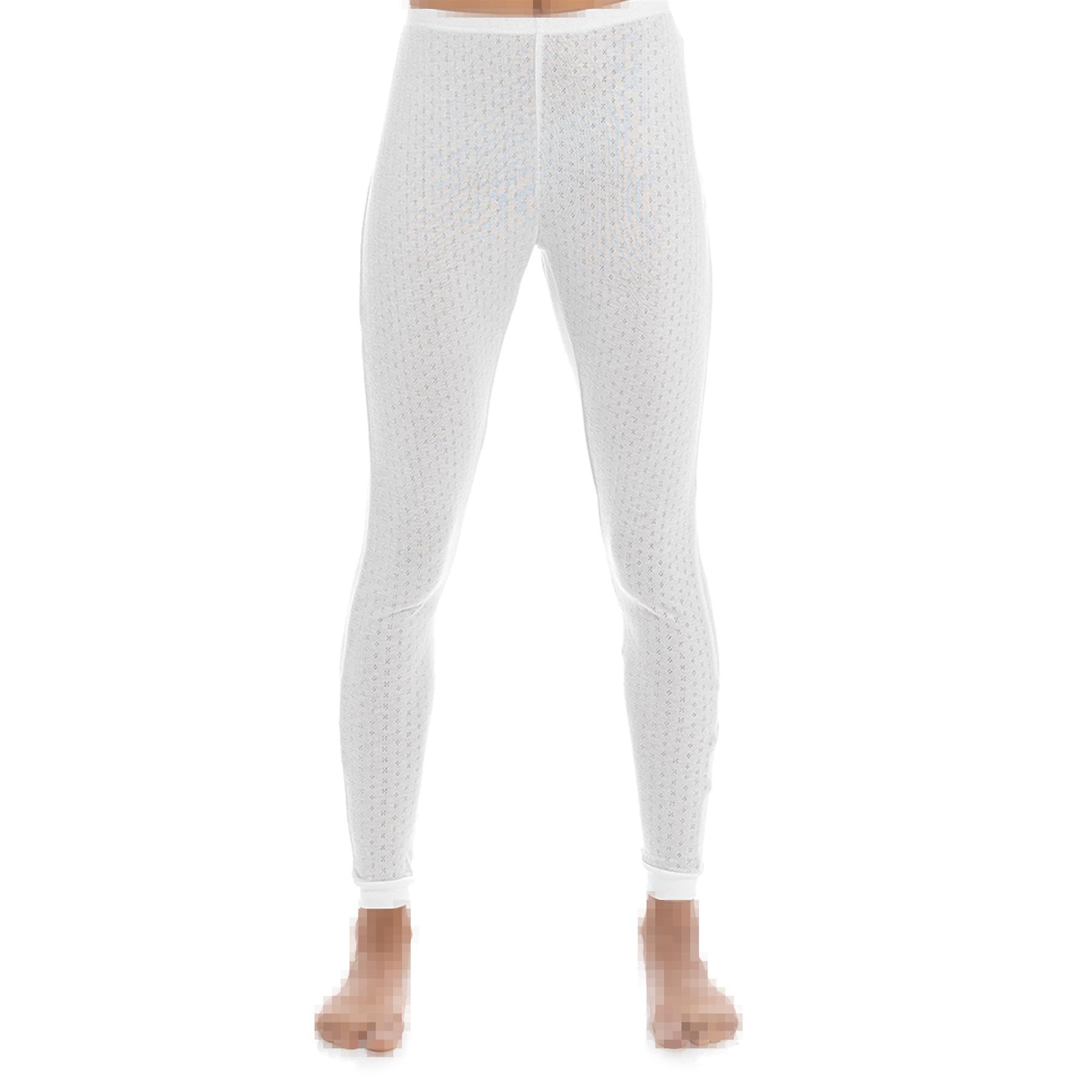 A2z Women's White Pointelle Thermal Leggings 0.75 Tog Pointelle Extra Warm - Thm L.jane 156 14-16