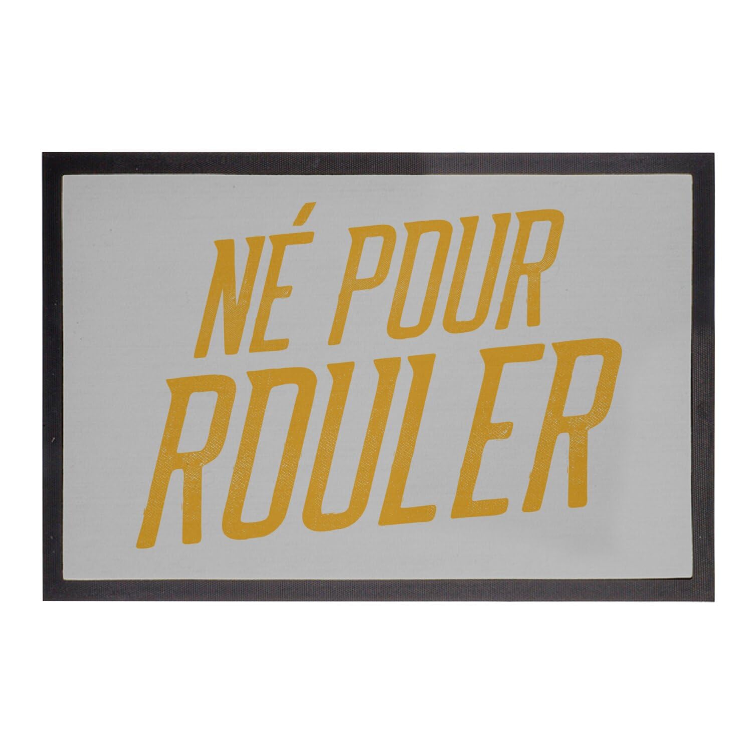 Paillasson Motocross Né pour Rouler Cadeau Idéal Motard Gris