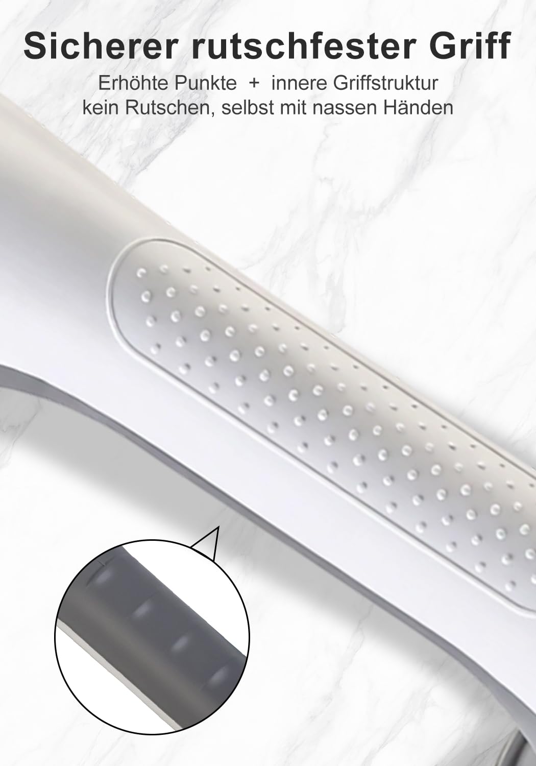 Dusch Haltegriff ohne Bohren, 2er Set, rutschfeste Haltegriffe mit starkem Saugnapf, sichere Unterstützung für Bad, Dusche, Toilette, Küche & glatte Oberflächen, stabiler Halt für Alltag & Mobilität