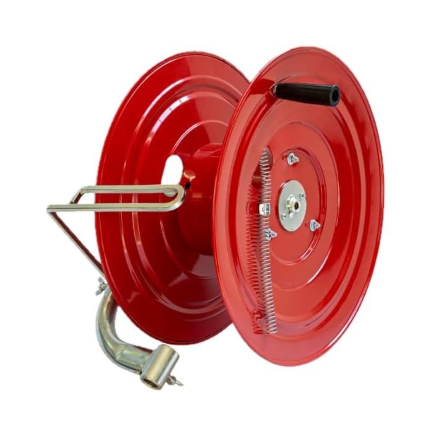 Stalea – Avvolgitubo Manuale Ø6×8 mm – Capacità 150 m, Struttura Robusta in Metallo – Avvolgitore tubo Ideale per Tubi Aria Compressa, Officine e Attrezzature Agricole (Normale)