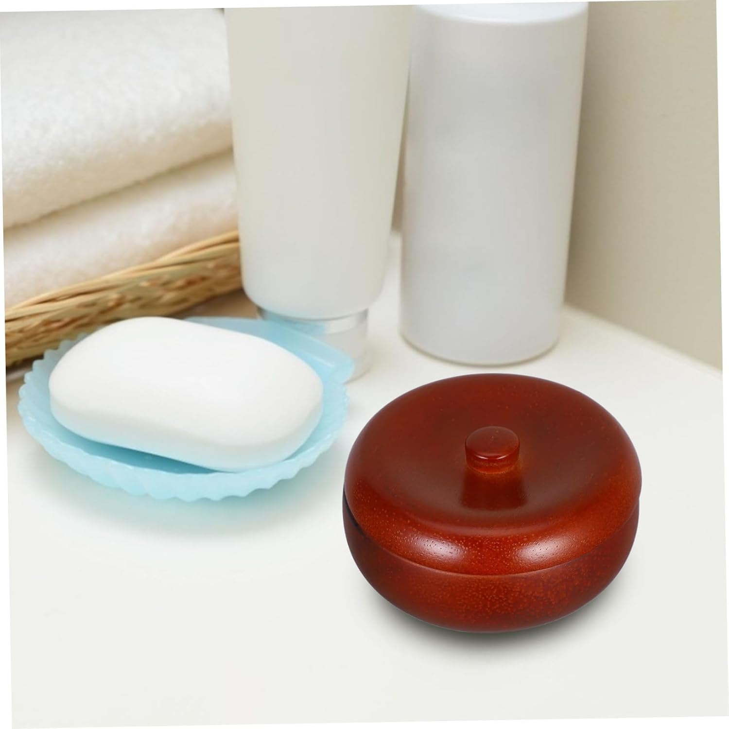 Unomor Shaving Soap Bowl for Men Lathering Bowl Cover for Creating Rich Shaving Cream Grooming Tool
