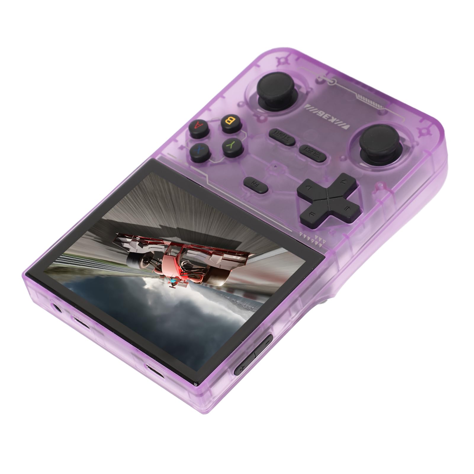 Generic Przenośna Konsola do Gier w Stylu Retro, Podwójny Joystick, Ekran 3,5 Cala, do Wypoczynku i Rozrywki, materiał ABS (fioletowy)