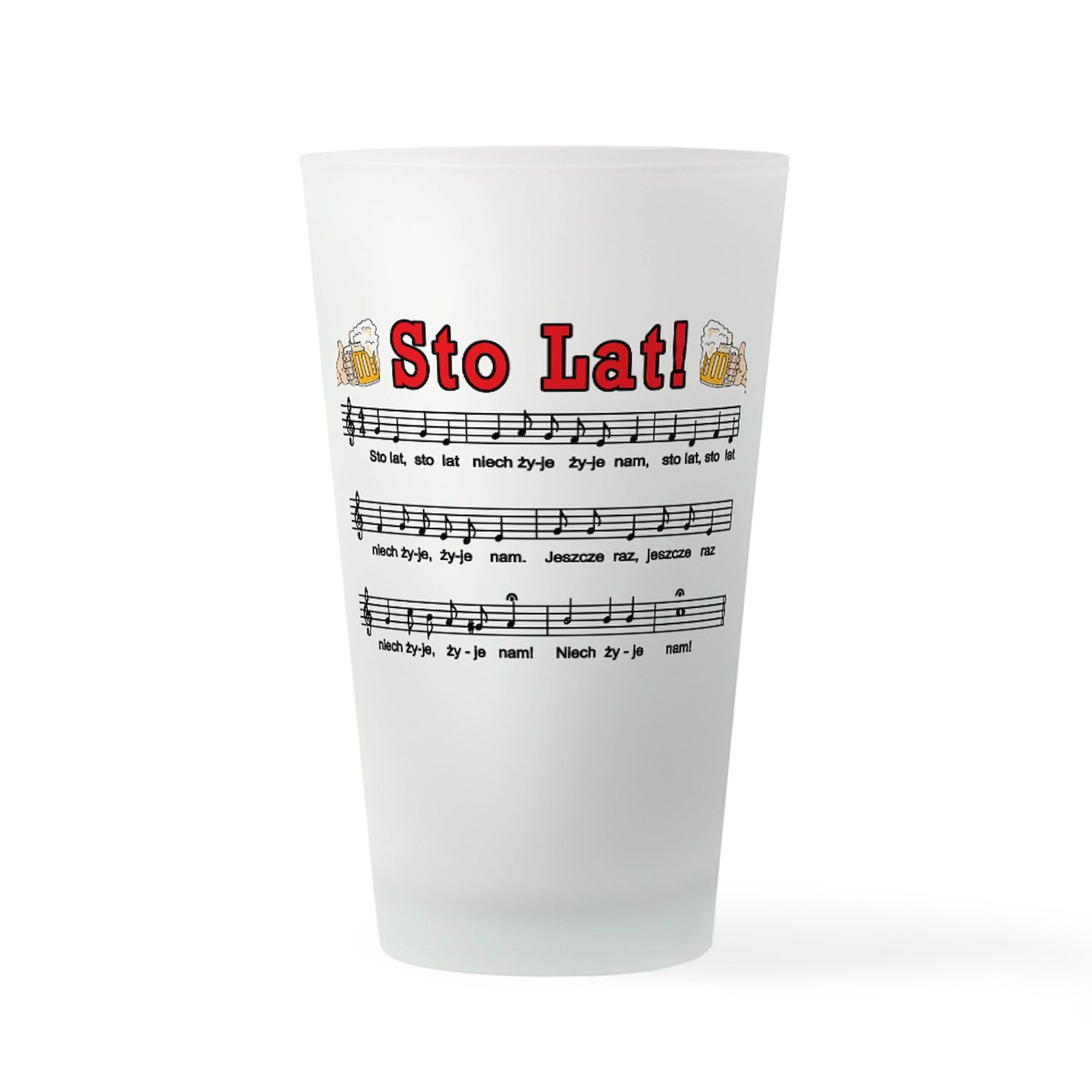CafePress Sto Lat Song With Beer Mugs Pint Glass, 16 oz. Drinking Glass